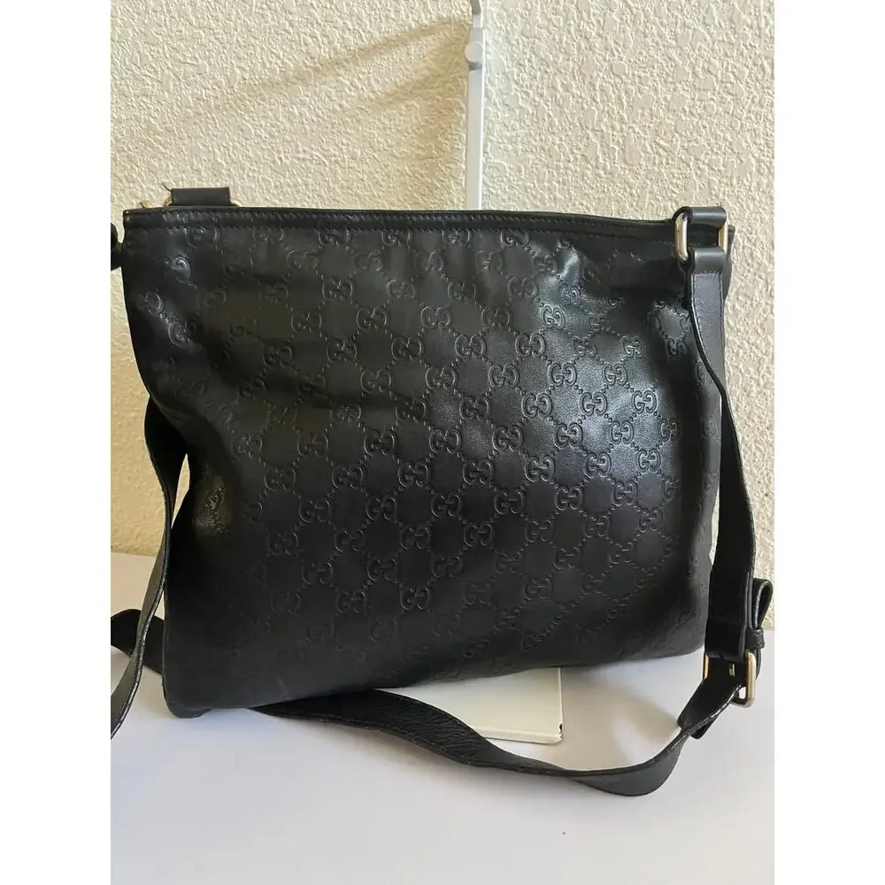 Gucci GG leather unisex Messenger bag